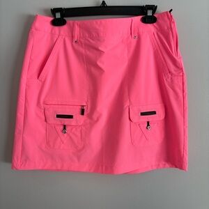Jamie Sadock Hot Pink Golf Skort Women’s Size 8 Utility Style Cargo Pockets